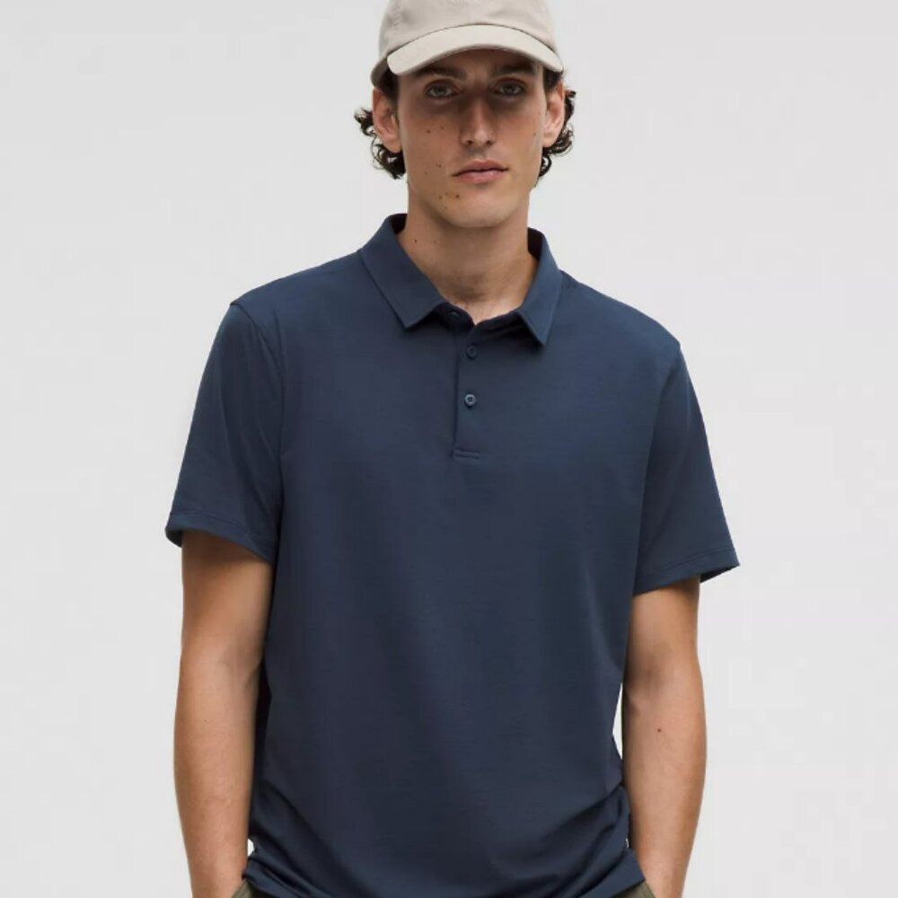 Lululemon athletica Men's Navy Blue Polo Shirt